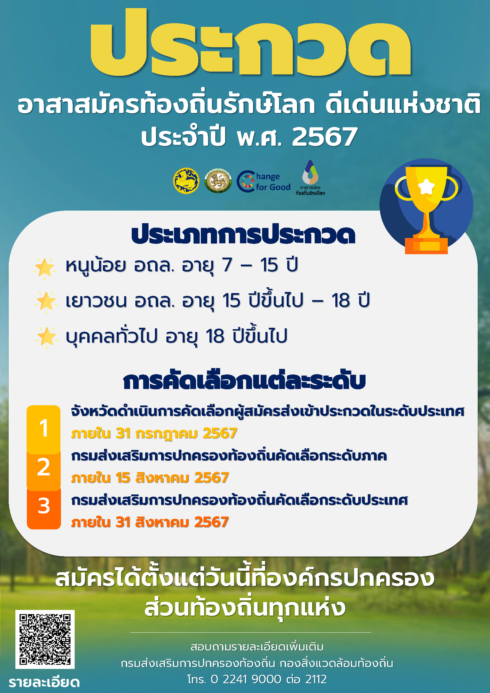 แผ่นประชาสัมพันธ์การประกวด อถล
